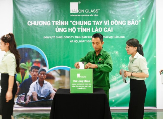 Hai Long Glass chung tay vì đồng bào tỉnh Lào Cai chịu ảnh hưởng bởi siêu bão Yagi