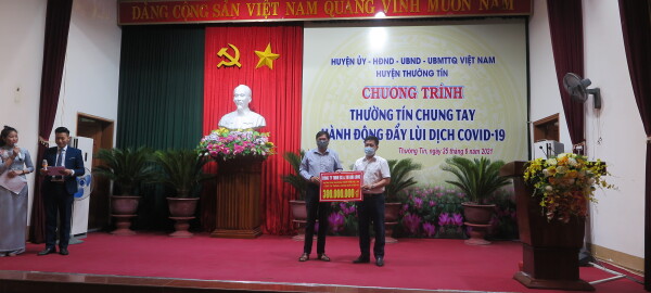 Kính An Toàn Hải Long tại chương trình ủng hộ quỹ Vắc-Xin đẩy lùi dịch Covid-19 Huyện Thường Tín